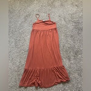 Lightweight Madewell Madi Dress - L - Burgundy/Burnt Orange